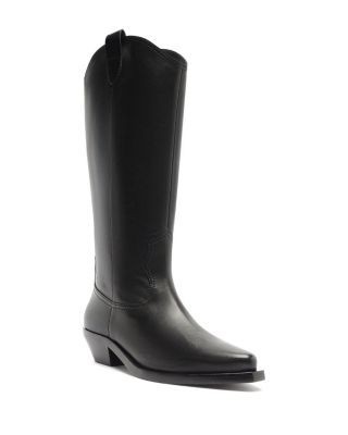 Schutz Women's Nash Up Wide Calf Leather Western Boots