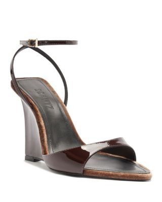 Schutz Women's Elodie Patent Leather Wedge Sandals