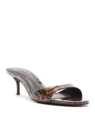 Schutz Women's Sally Mid Patent Leather Slide Sandals