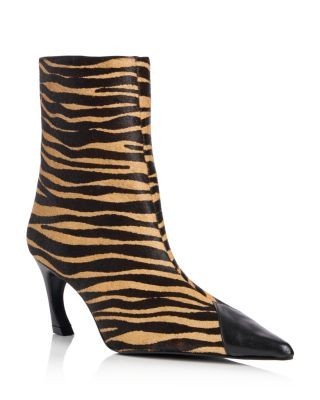 Schutz Women's Lexi Calf Hair Cap Toe Ankle Boots