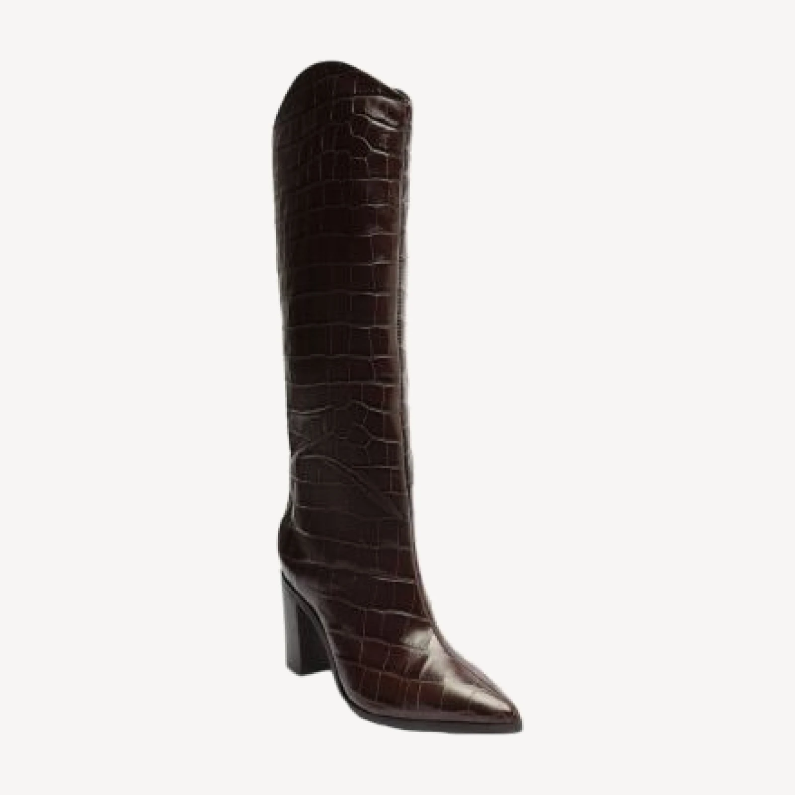 Schutz Women's Maryana Embossed Block Heel Tall Boots