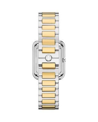 Tory Burch The Kira Square Three Hand Stainless Steel Watch, 24mm x 24mm
