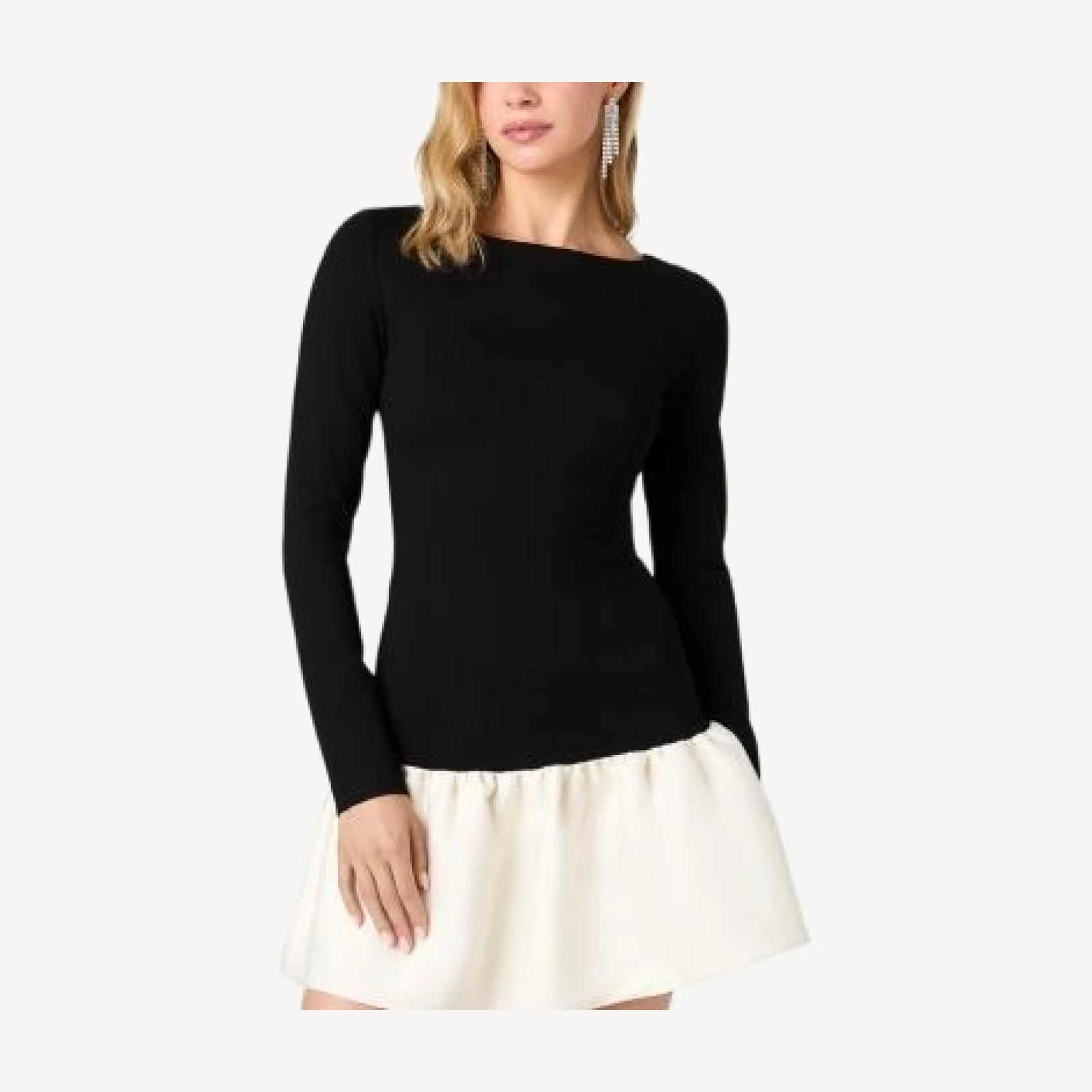 French Connection Cleo Ponte Combo Mini Dress