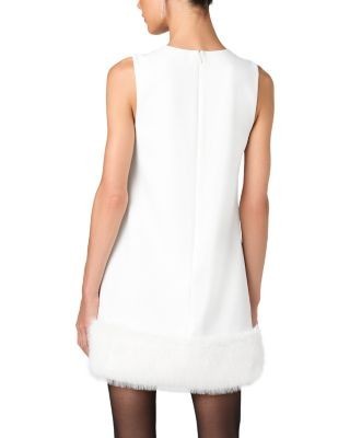 French Connection Whisper Faux Fur Hem Mini Dress