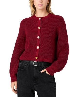 French Connection Koda Crewneck Knit Cardigan Sweater