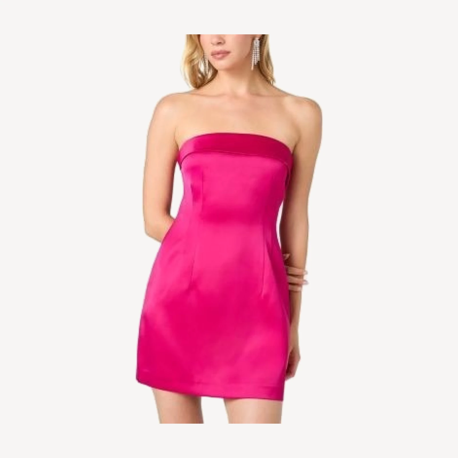 French Connection Strapless Satin Dress