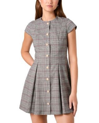 French Connection Leonie Button Front Mini Dress