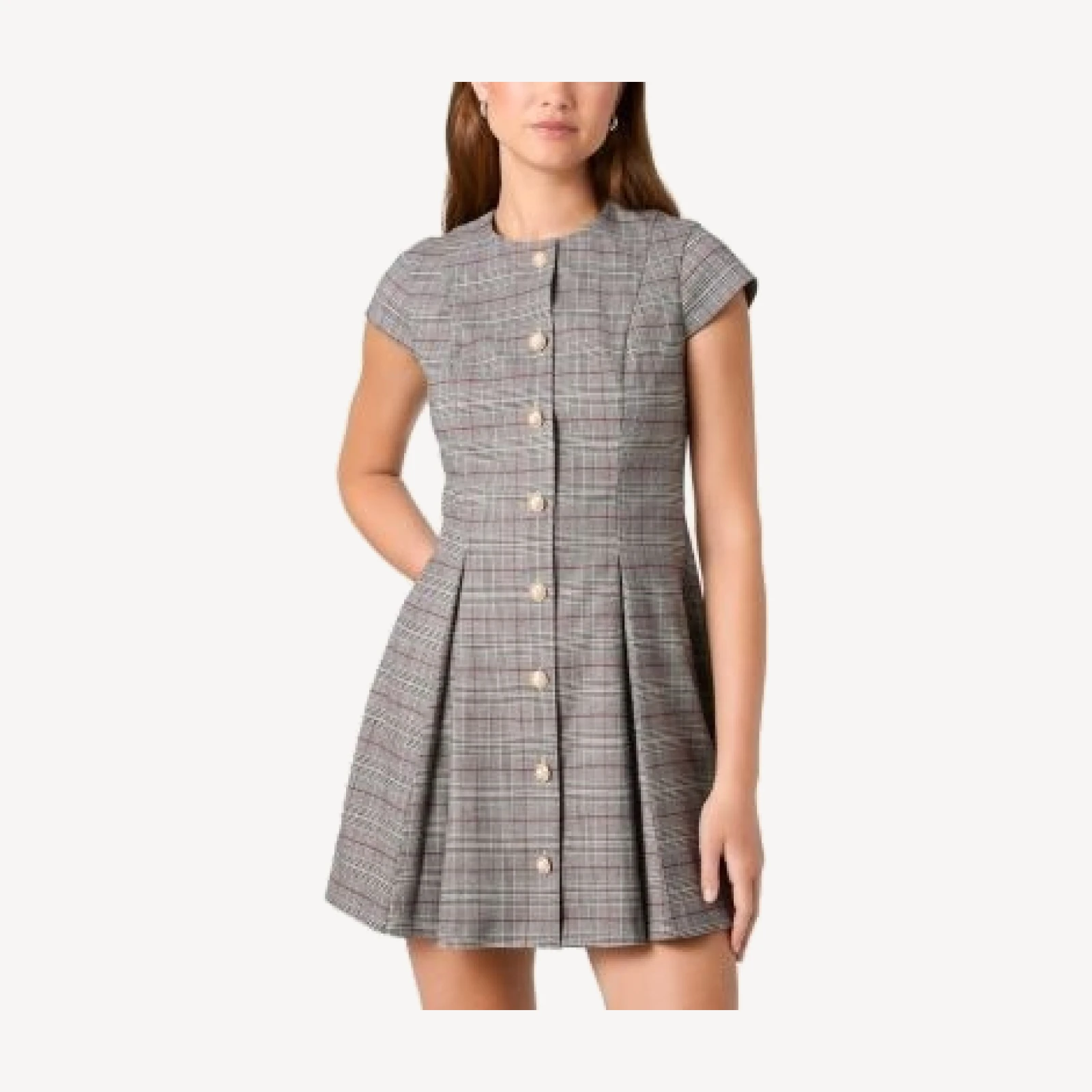 French Connection Leonie Button Front Mini Dress