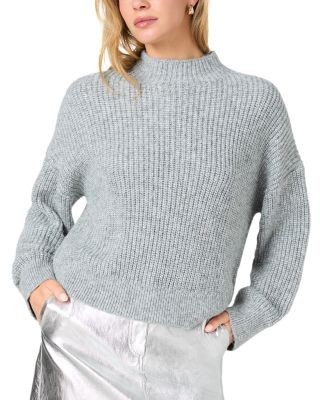 French Connection Elodie Metallic Mock Neck Sweater