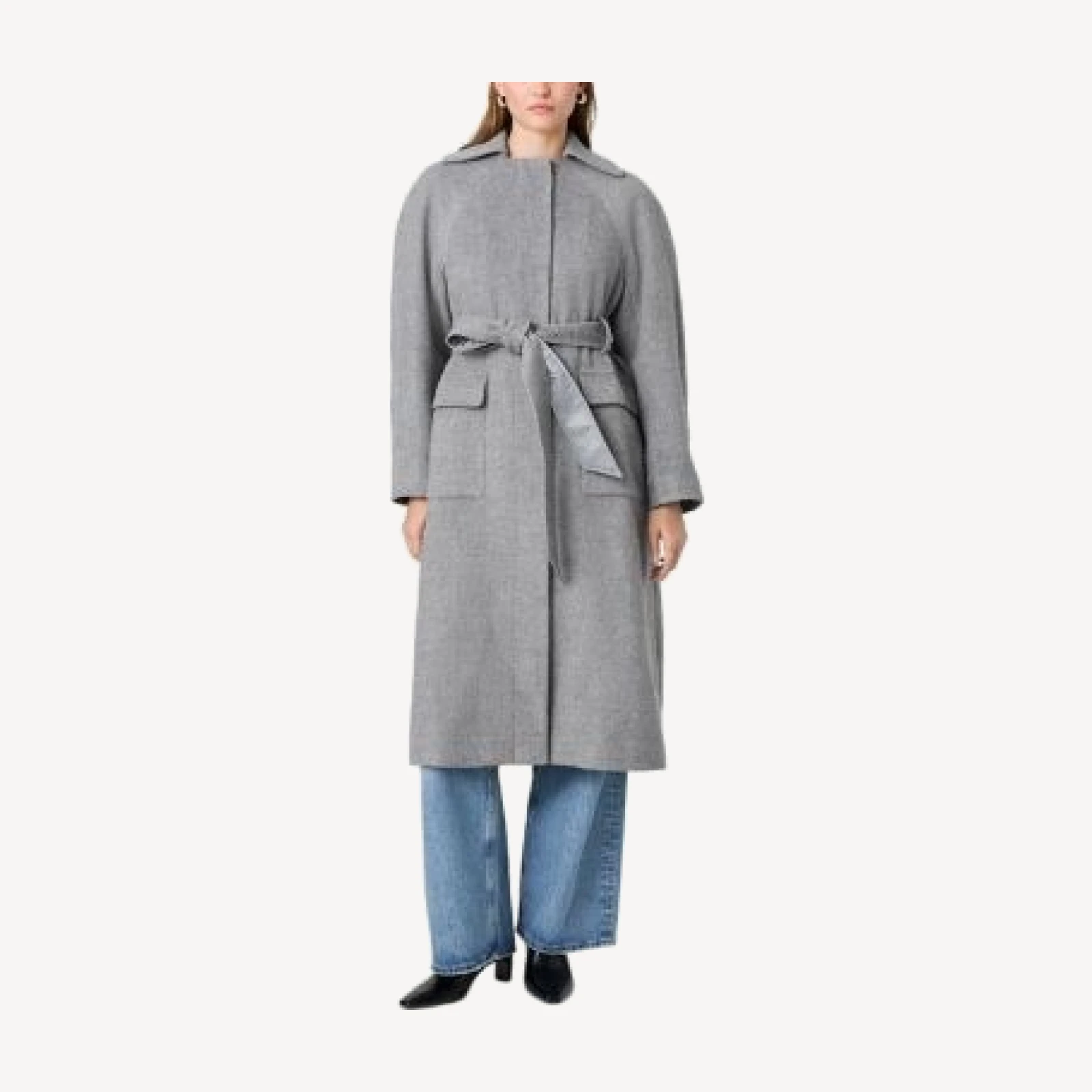French Connection Gabriella Twill Belted Coat