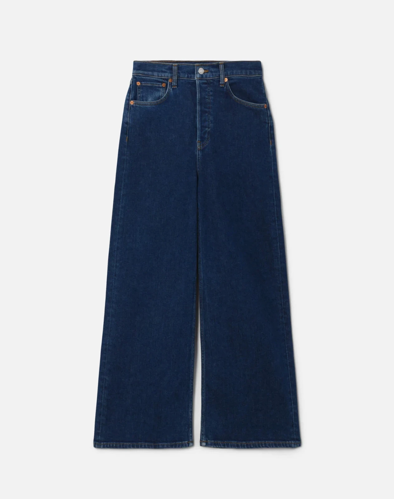 Comfort Stretch High Rise Wide Leg Crop - Heritage Rinse