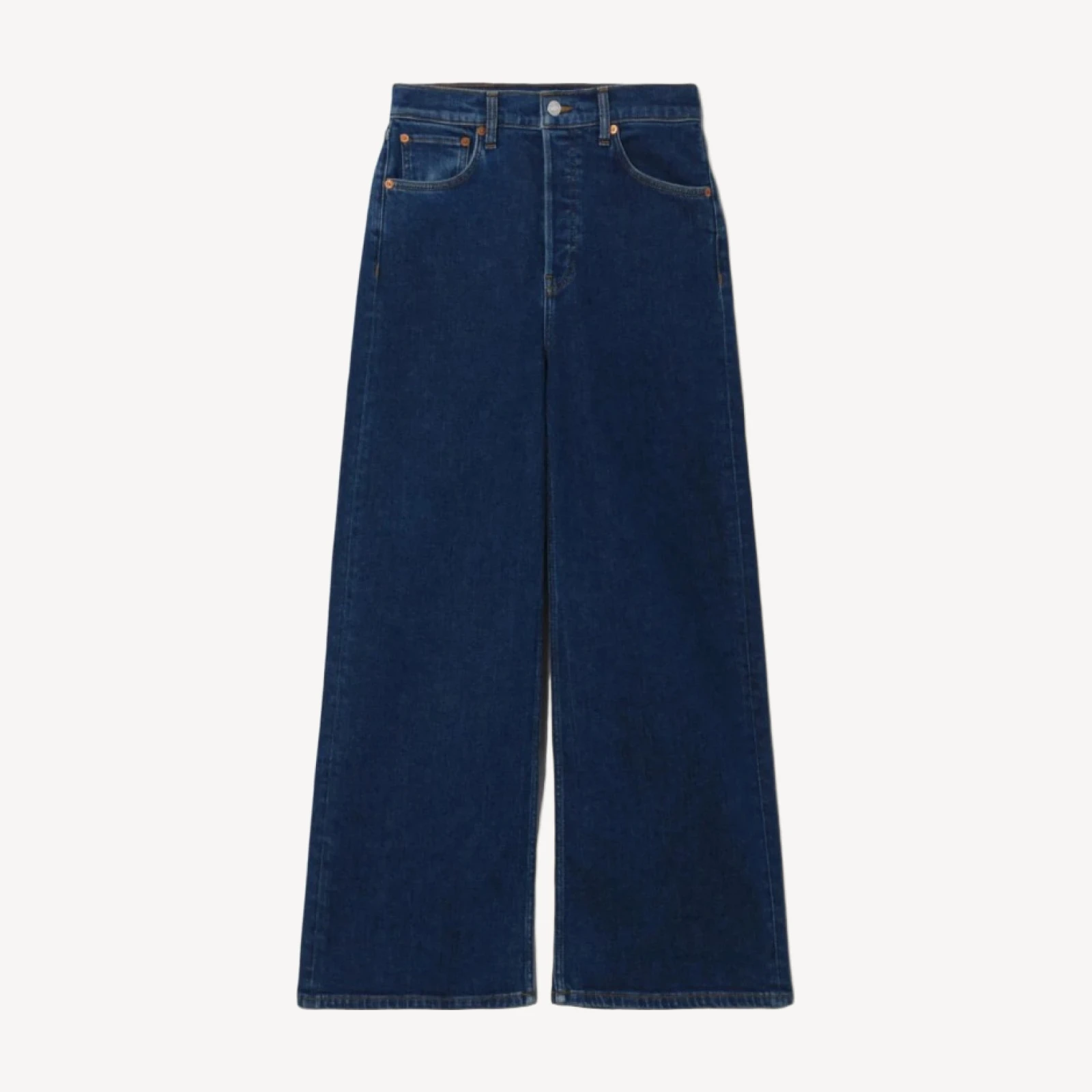 Comfort Stretch High Rise Wide Leg Crop - Heritage Rinse