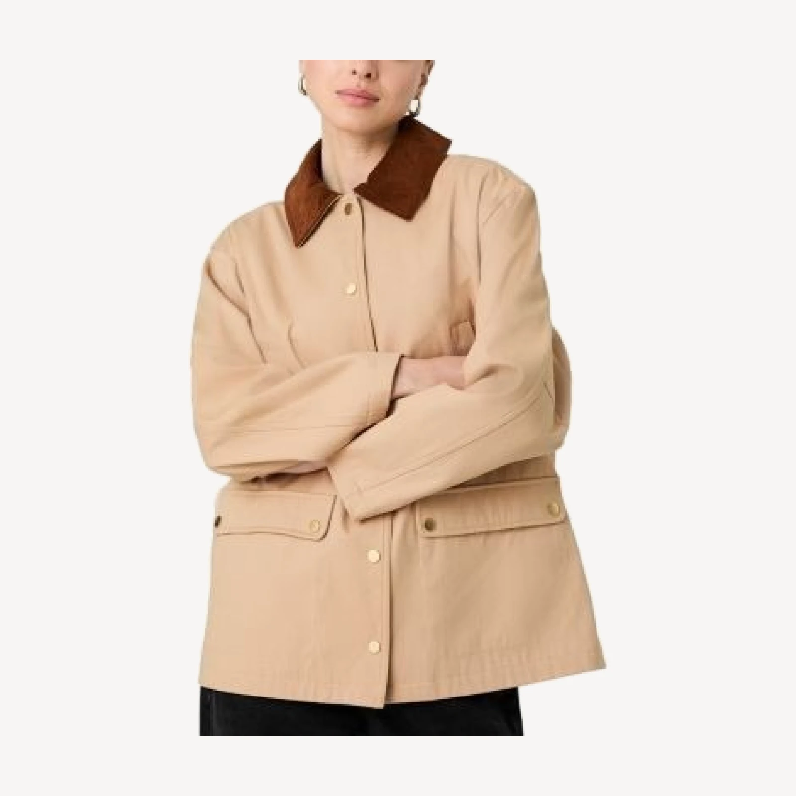 French Connection Barn Contrast Collar Jacket