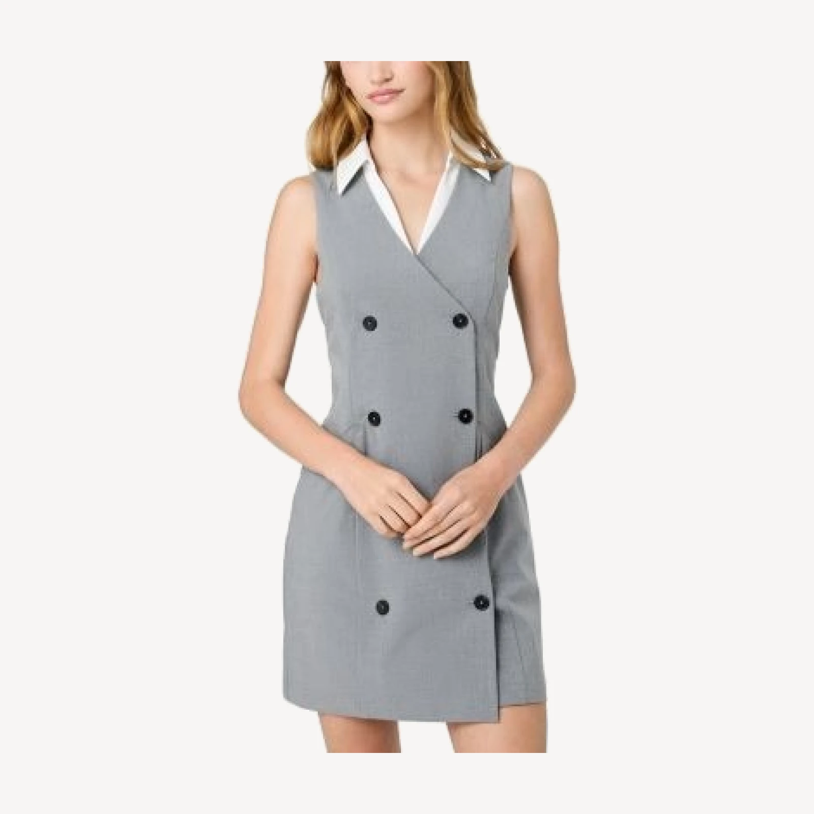 French Connection Tavi Crosshatch Sleeveless Dress