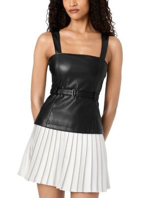 French Connection Dessa Mixed Media Mini Dress