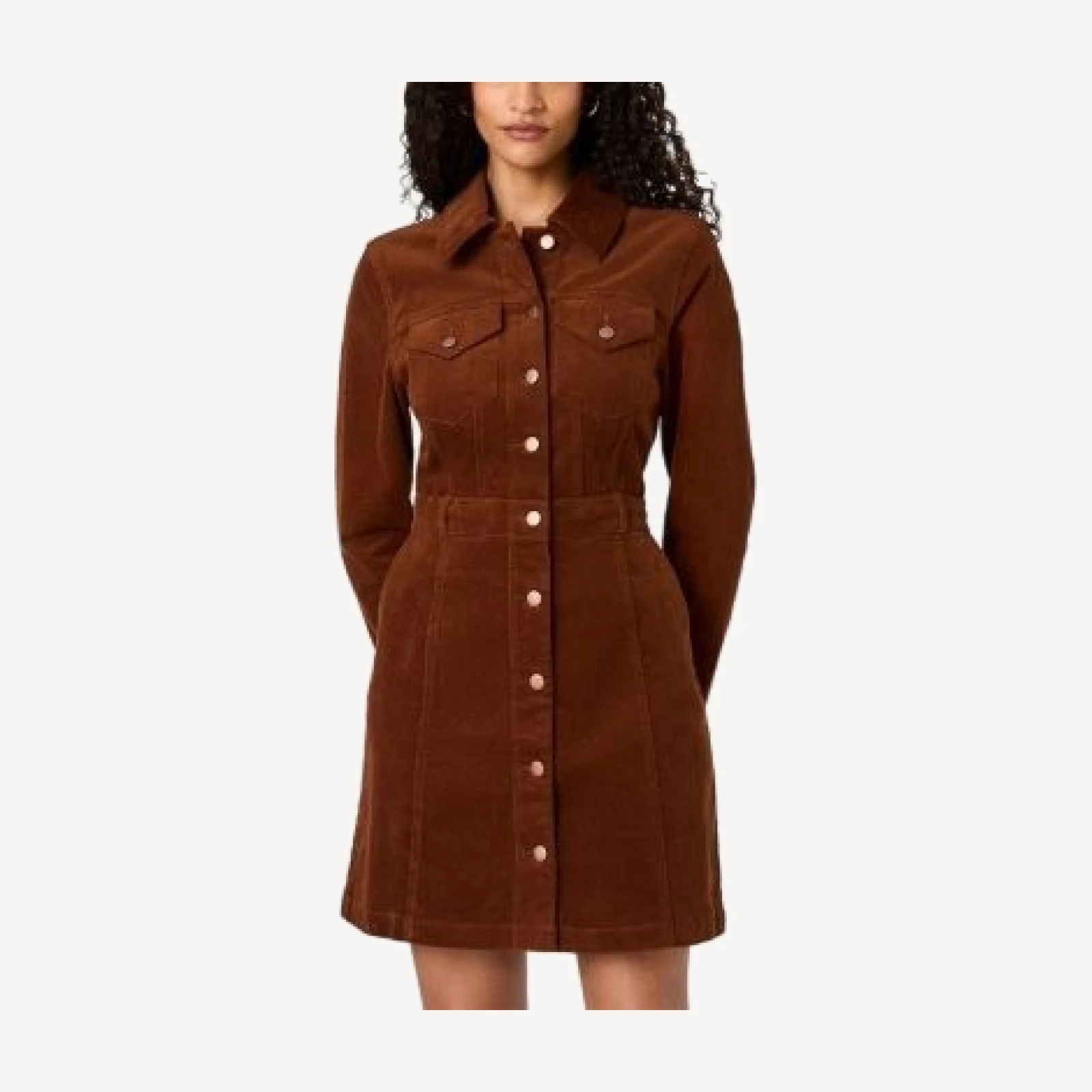 French Connection Casey Corduroy Button Front Dress