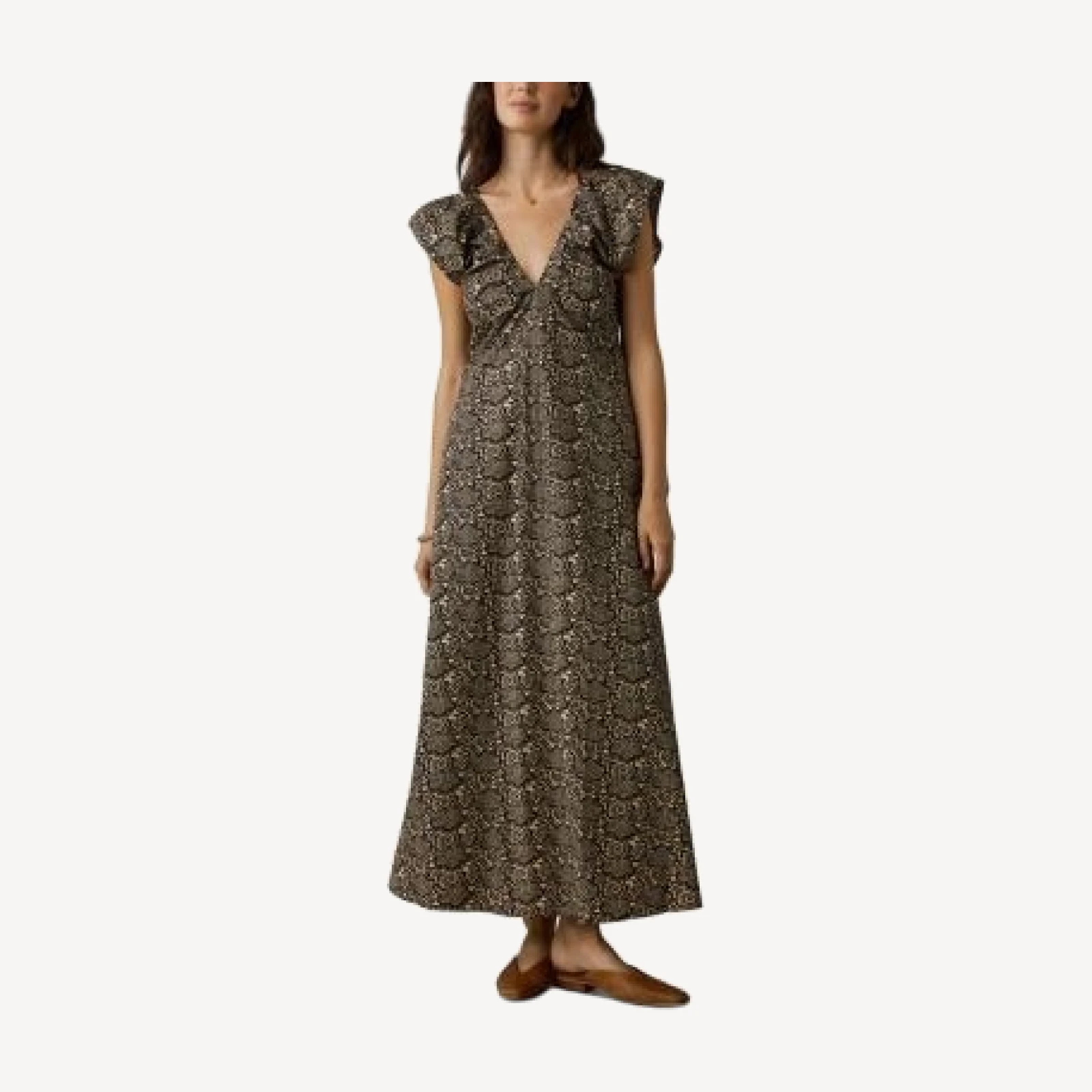 Faherty Noa V Neck Maxi Dress