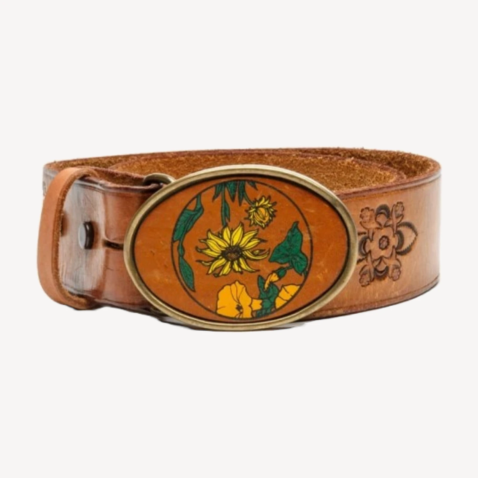 RE/DONE Vintage | 70s Floral Buckle Belt | Vintage Belts