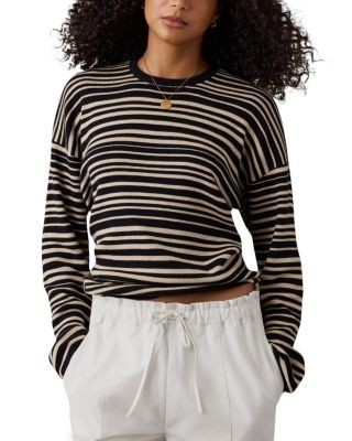 Faherty Throwback Studio Cotton & Cashmere Crew Top