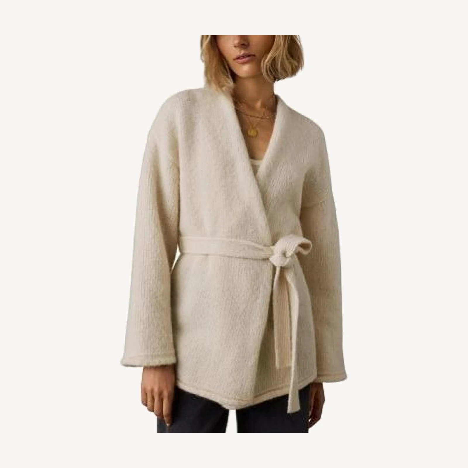 Faherty Apres Alpaca & Cotton Wrap Cardigan