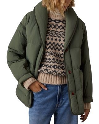 Faherty Atlas Shawl Collar Puffer Jacket