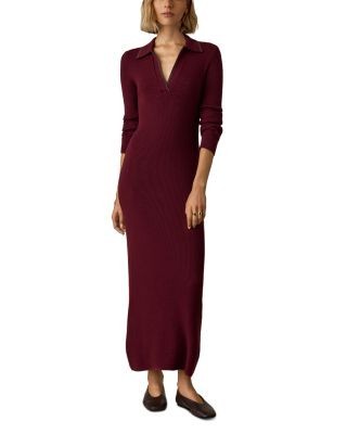 Faherty Throwback Long Sleeve Cotton & Cashmere Sweater Dress
