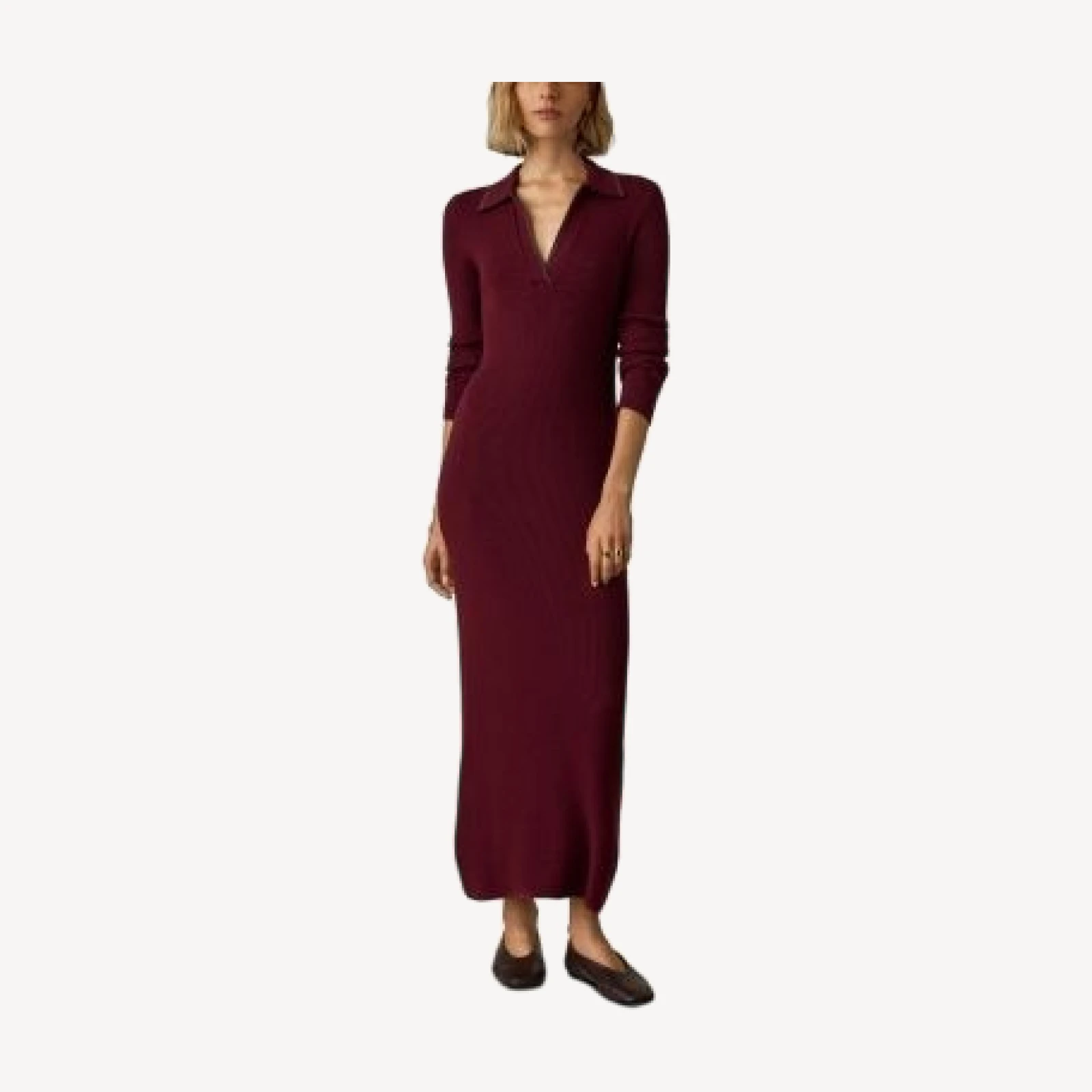 Faherty Throwback Long Sleeve Cotton & Cashmere Sweater Dress