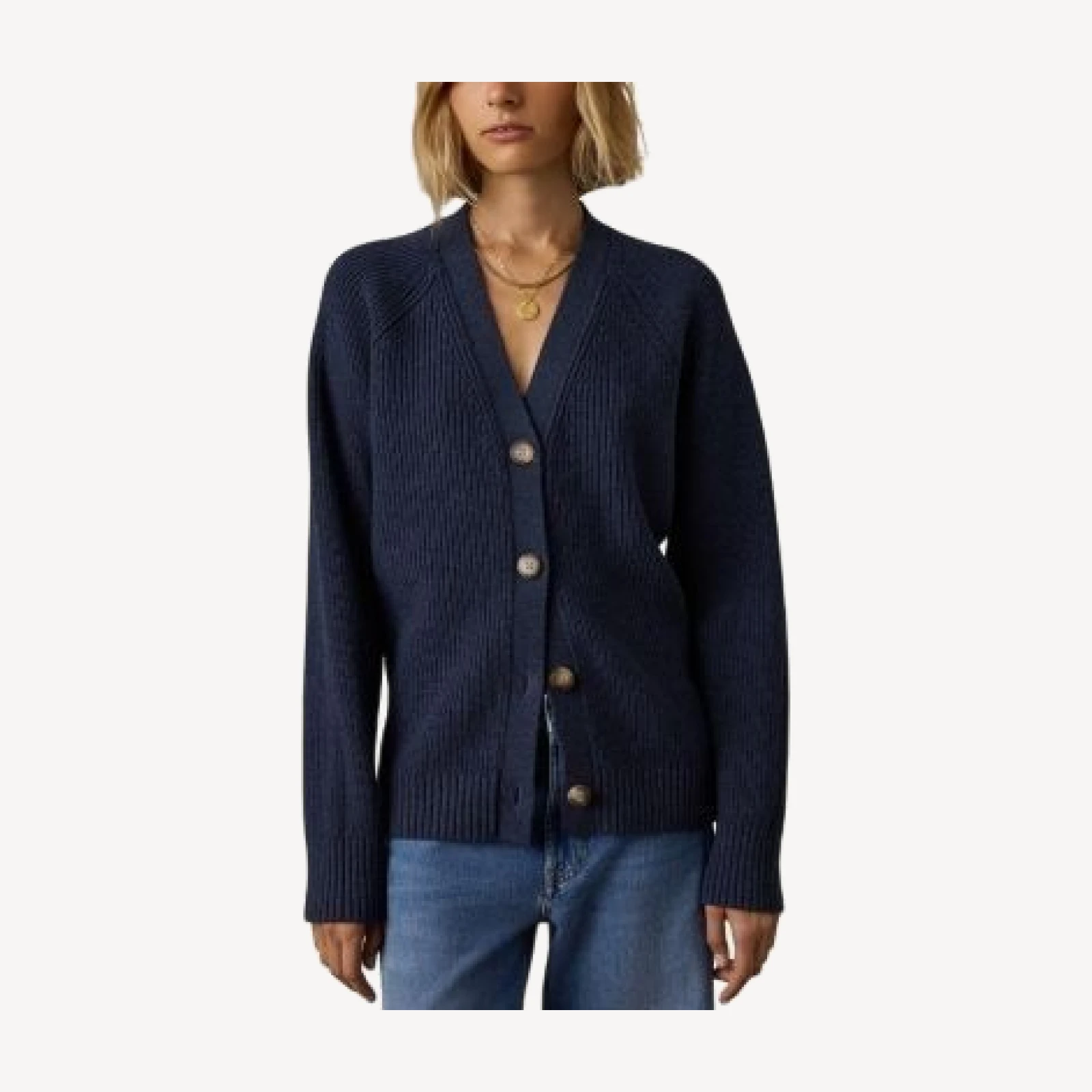 Faherty Northshore Cotton & Wool V Neck Cardigan