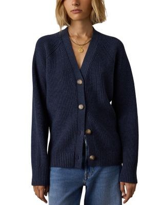 Faherty Northshore Cotton & Wool V Neck Cardigan