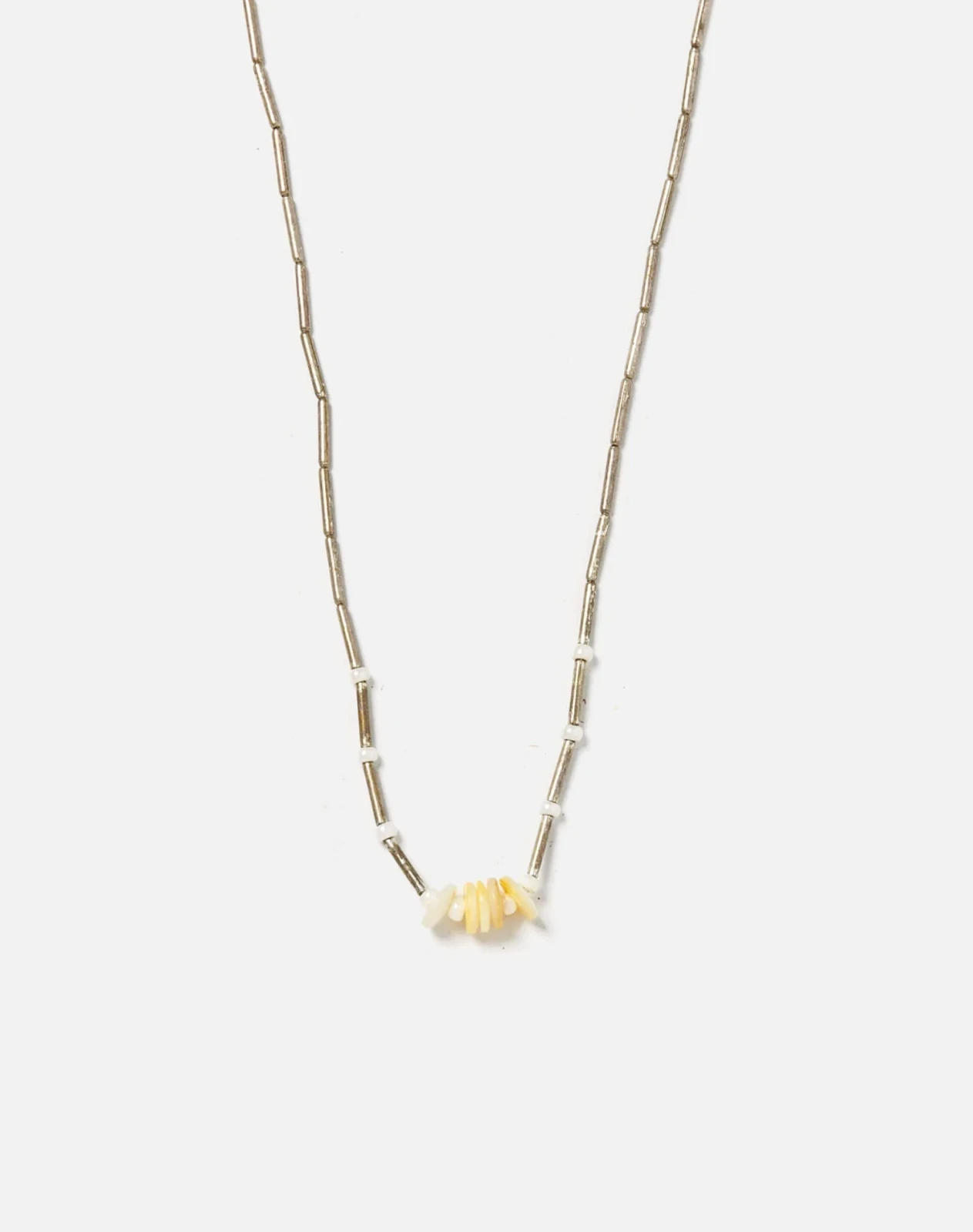 RE/DONE Vintage | 70s Tube Bead Heishi Shell Choker | Vintage Necklaces