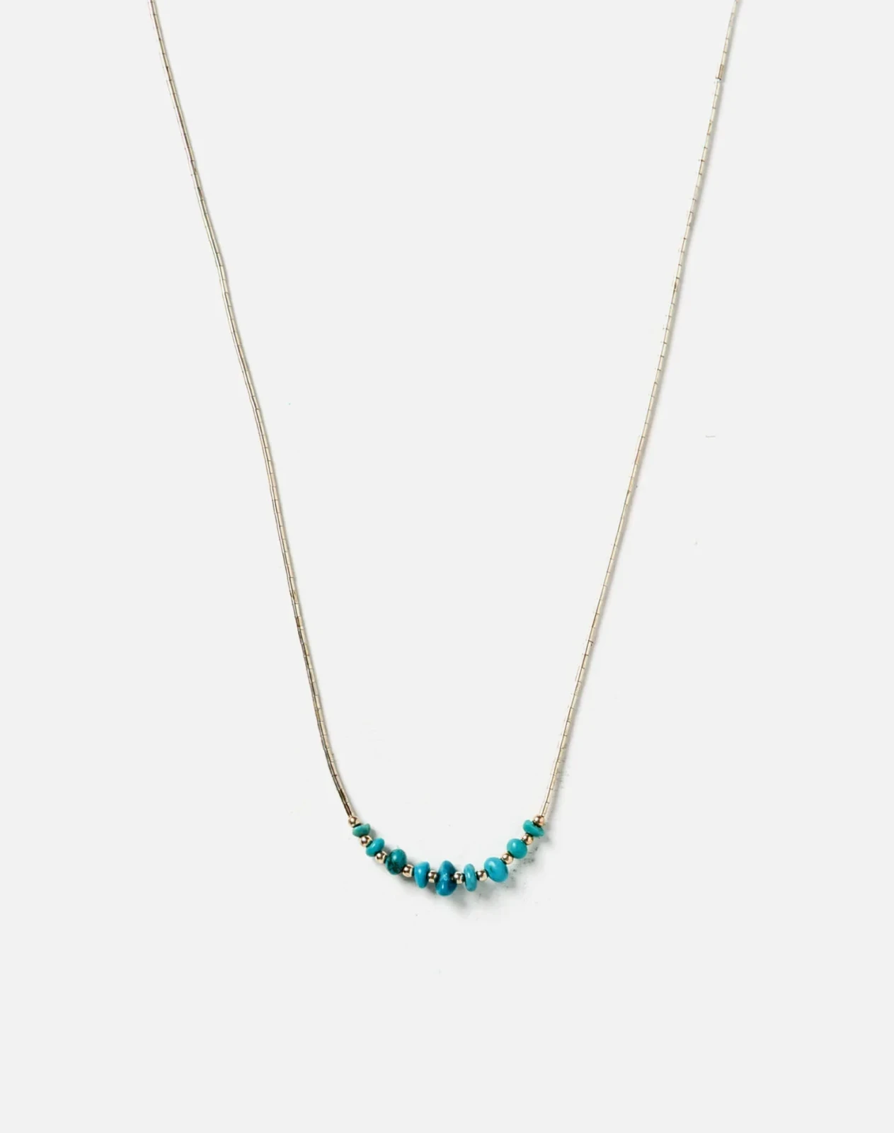 RE/DONE Vintage | 70s Sterling tube bead and turquoise choker | Vintage Necklaces