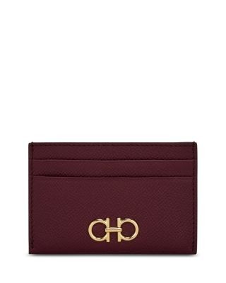 Salvatore Ferragamo Gancini Leather Card Case