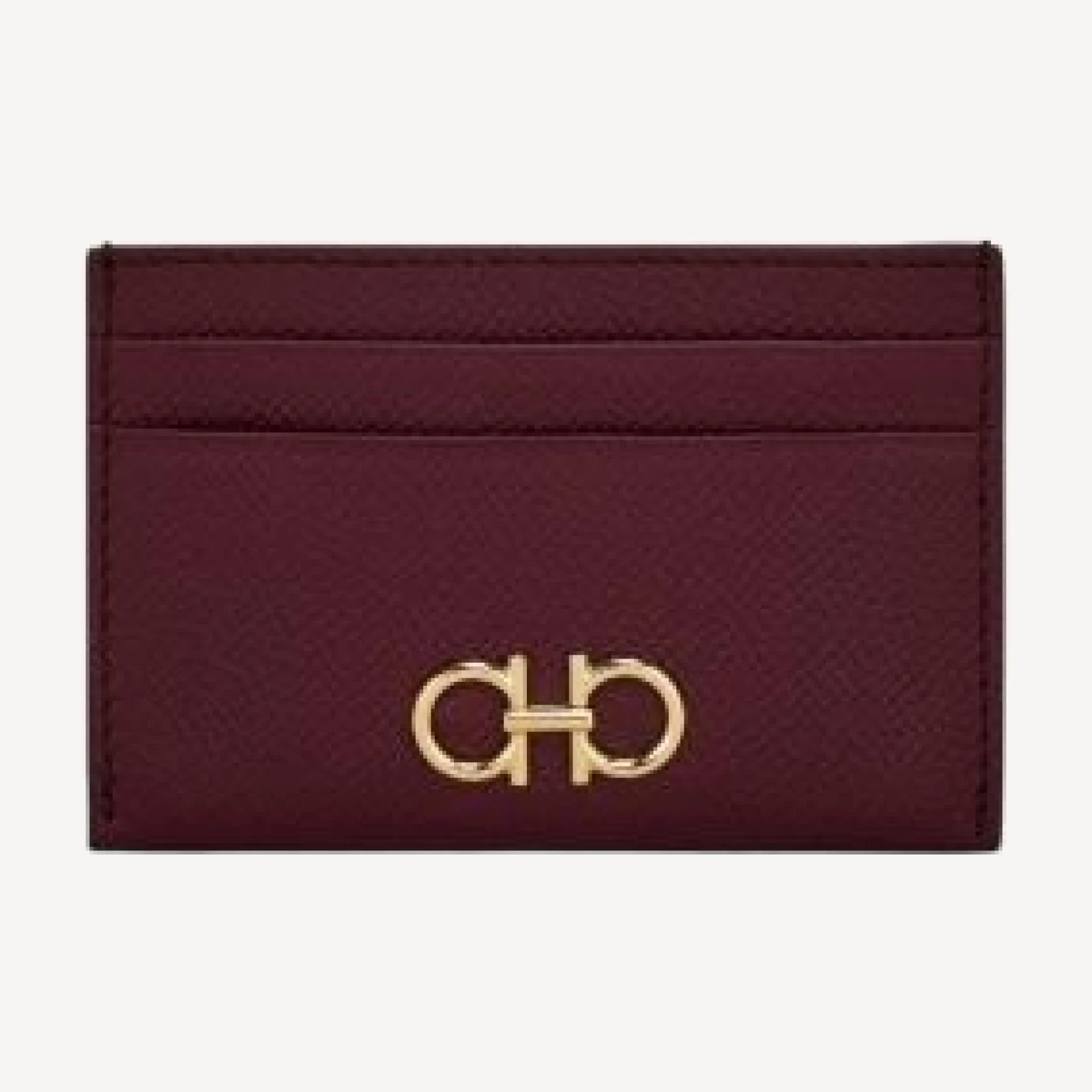 Salvatore Ferragamo Gancini Leather Card Case
