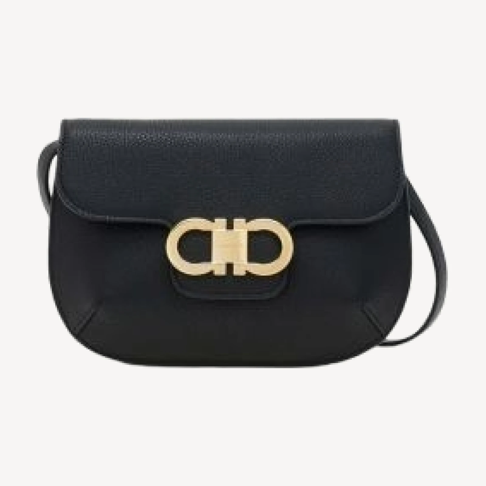Ferragamo Double Gancini Mini Leather Shoulder Bag