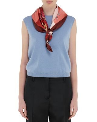 Ferragamo Shoe Print Silk Scarf