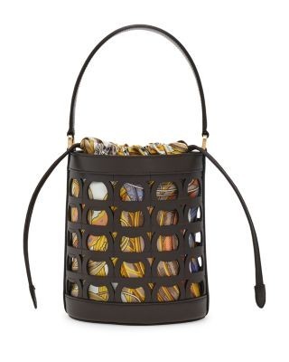 Ferragamo Gancini Mini Leather Bucket Bag
