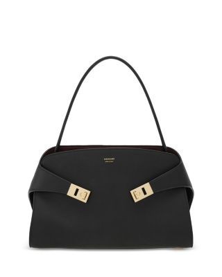 Ferragamo Hug Soft Black Leather Handbag