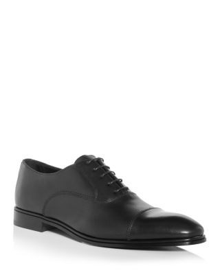 Ferragamo Men's Boston Leather Cap Toe Oxfords