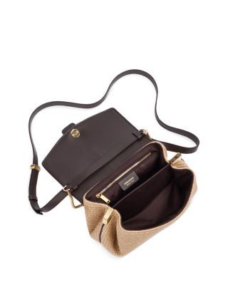 Ferragamo Mia Gancini Raffia Crossbody Bag