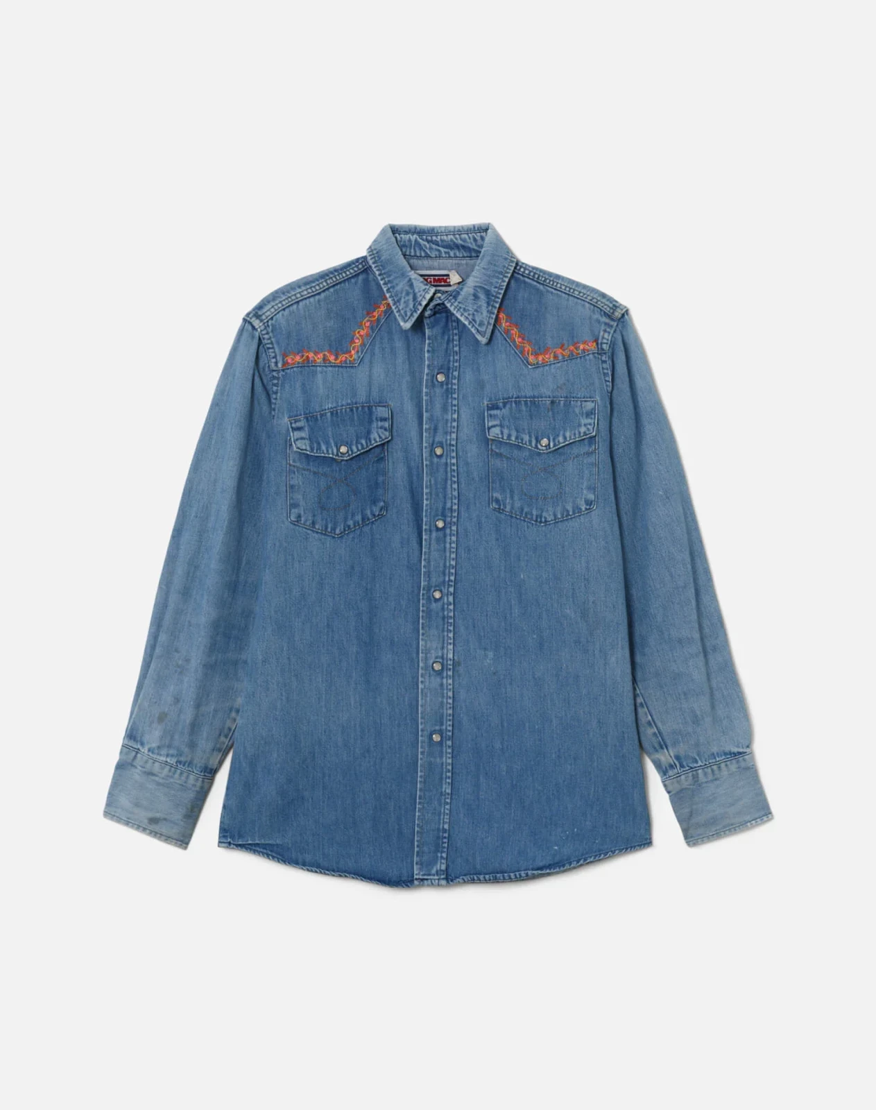 70s Big Mac Embroidered Denim Shirt