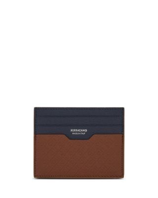 Ferragamo Mini Embossed Monogram Credit Card Holder