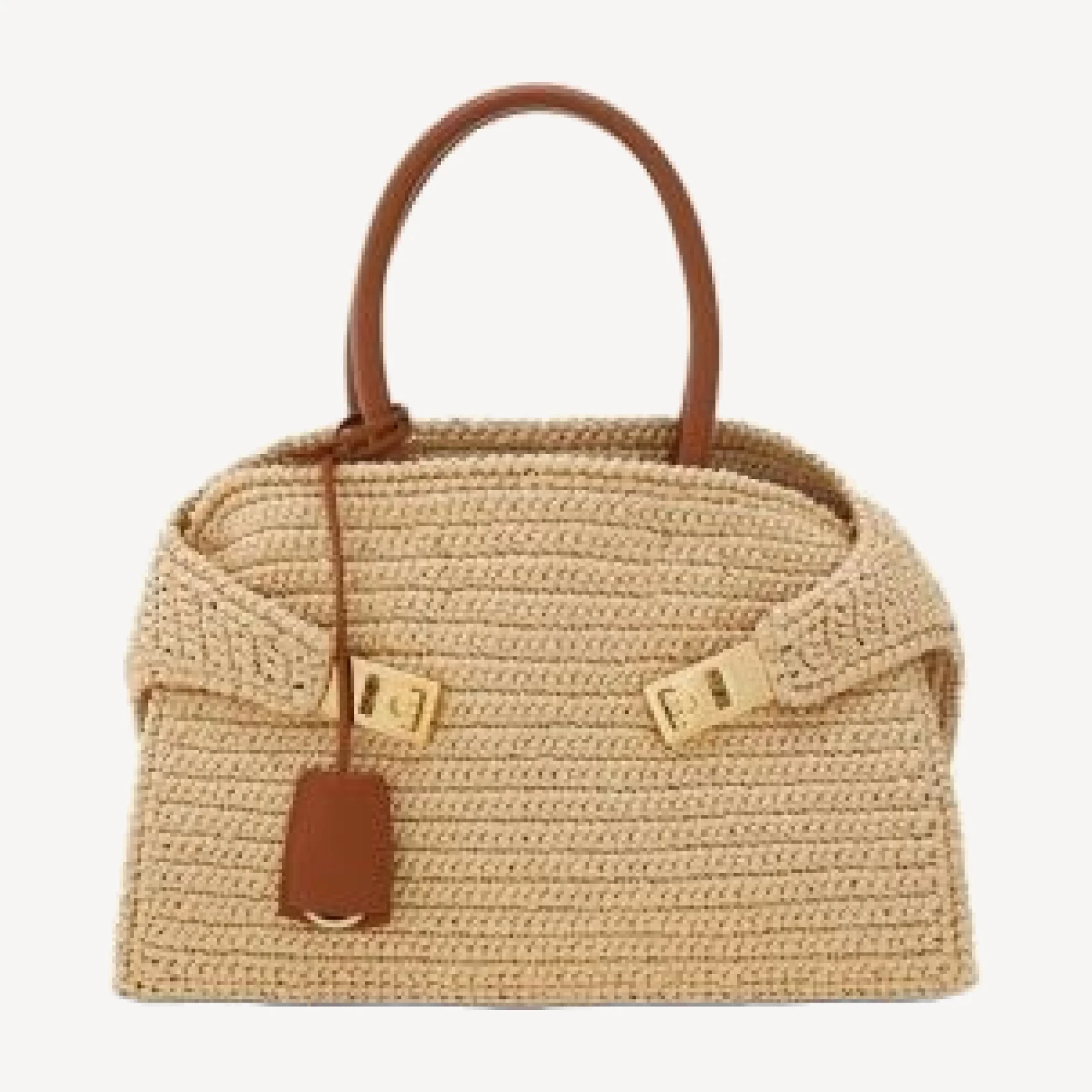Ferragamo Medium Raffia Hug Handbag