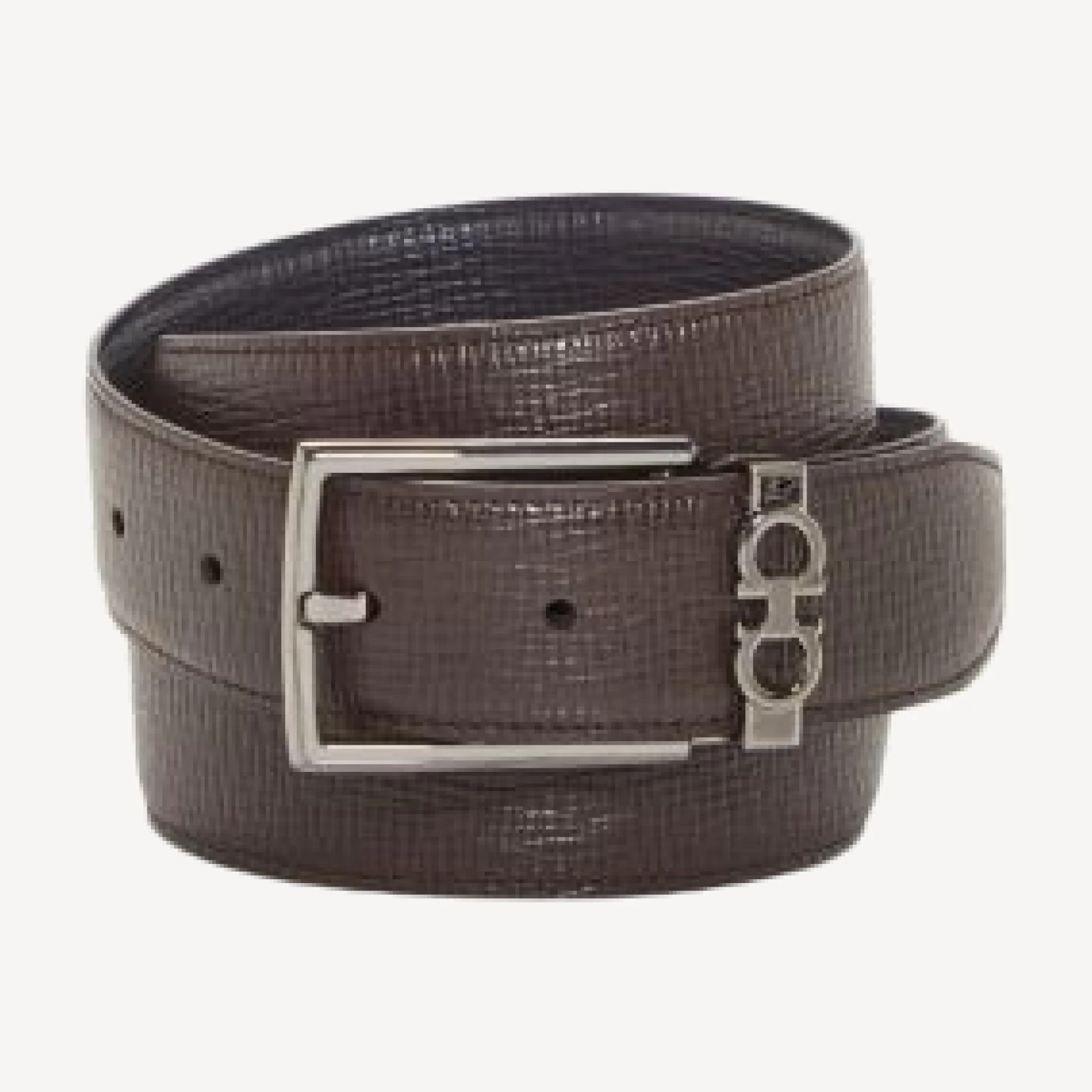 Ferragamo Men's Gancini Reversible Leather Belt