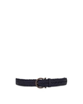 Ferragamo Men's Horseshoe Buckle Foulard Belt