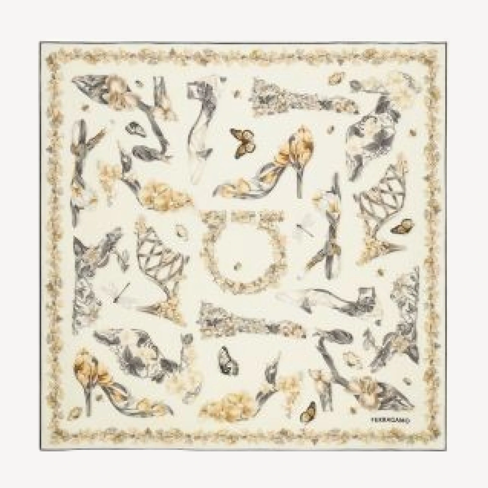 Ferragamo Shoes Silk Scarf