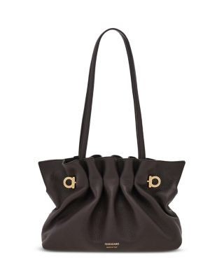 Ferragamo Soft Nappa Leather Shoulder Bag
