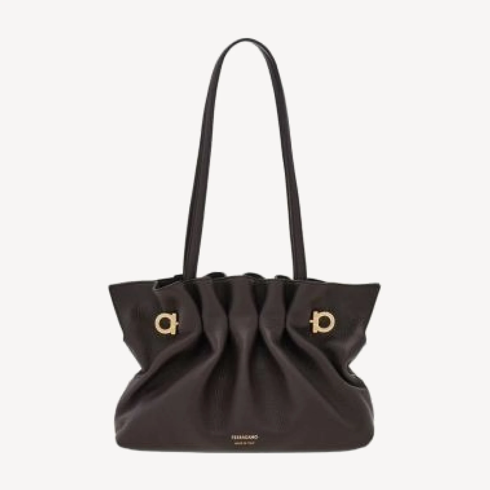 Ferragamo Soft Nappa Leather Shoulder Bag