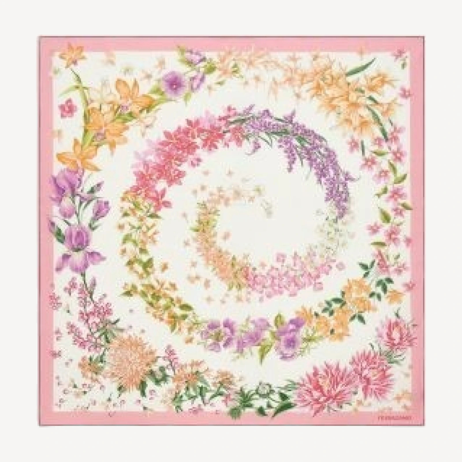Ferragamo Rosa Silk Scarf