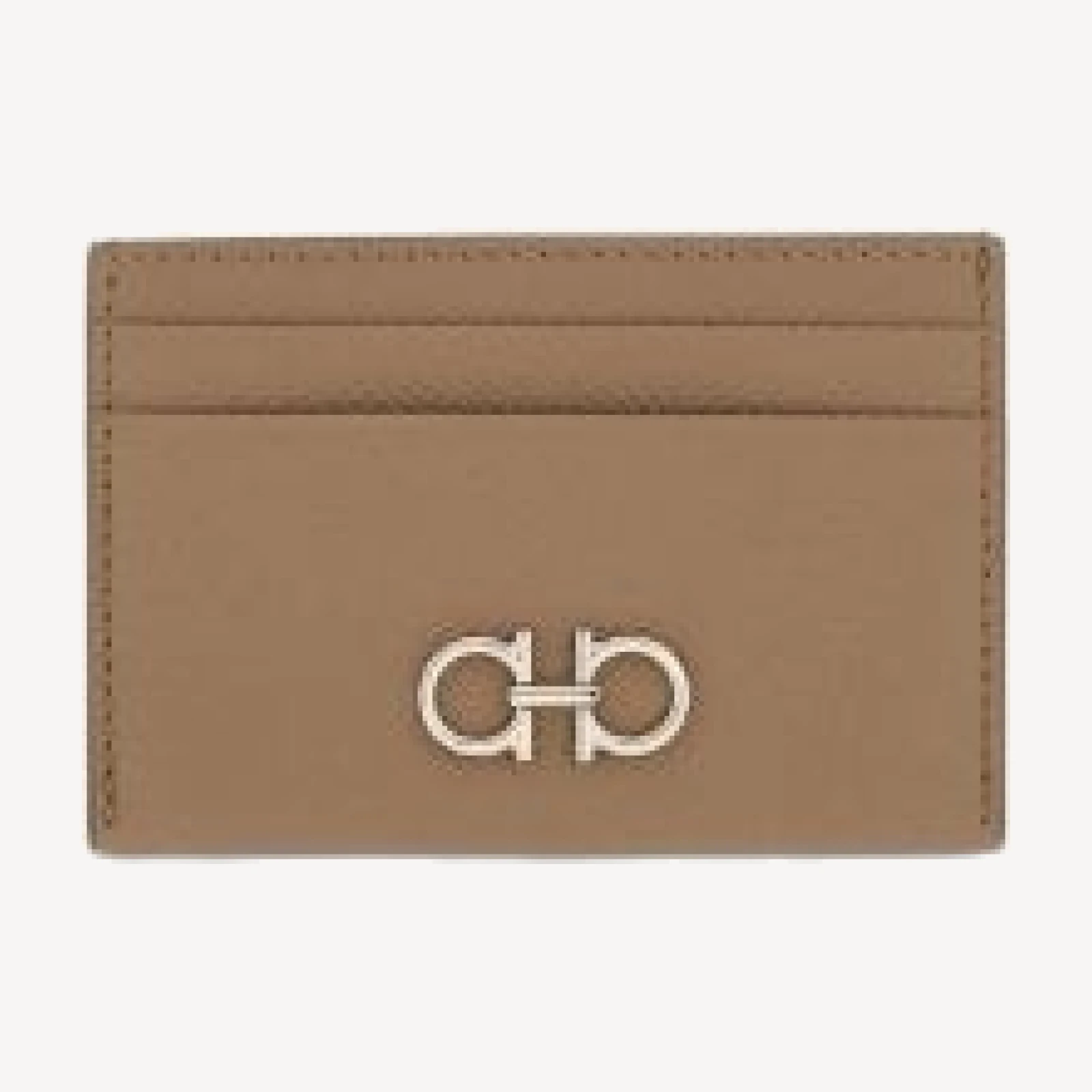 Ferragamo Gemini Hammered Leather Card Holder