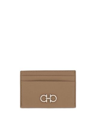 Ferragamo Gemini Hammered Leather Card Holder